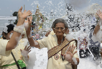 Image showing ASIA THAILAND AYUTTHAYA SONGKRAN FESTIVAL