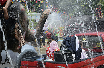 Image showing ASIA THAILAND AYUTTHAYA SONGKRAN FESTIVAL