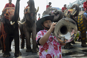 Image showing ASIA THAILAND AYUTTHAYA SONGKRAN FESTIVAL