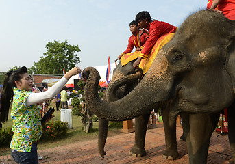 Image showing ASIA THAILAND AYUTTHAYA SONGKRAN FESTIVAL