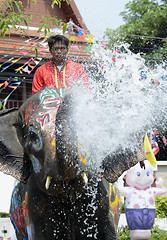 Image showing ASIA THAILAND AYUTTHAYA SONGKRAN FESTIVAL