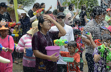 Image showing ASIA THAILAND AYUTTHAYA SONGKRAN FESTIVAL