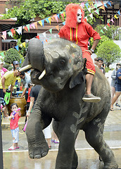 Image showing ASIA THAILAND AYUTTHAYA SONGKRAN FESTIVAL