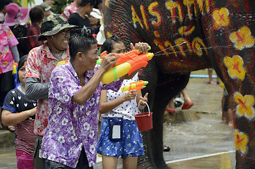 Image showing ASIA THAILAND AYUTTHAYA SONGKRAN FESTIVAL