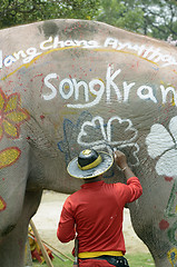 Image showing ASIA THAILAND AYUTTHAYA SONGKRAN FESTIVAL