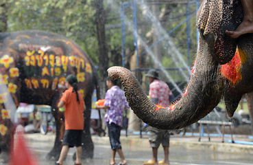 Image showing ASIA THAILAND AYUTTHAYA SONGKRAN FESTIVAL