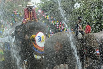 Image showing ASIA THAILAND AYUTTHAYA SONGKRAN FESTIVAL