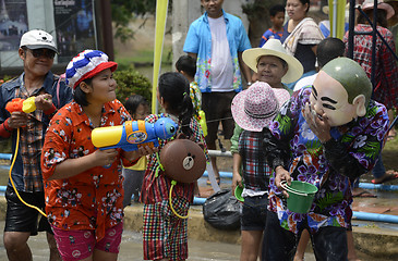 Image showing ASIA THAILAND AYUTTHAYA SONGKRAN FESTIVAL