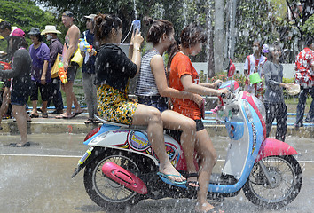 Image showing ASIA THAILAND AYUTTHAYA SONGKRAN FESTIVAL