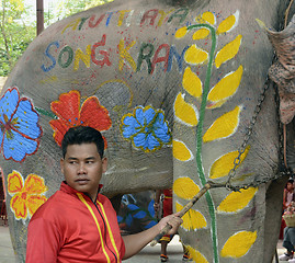 Image showing ASIA THAILAND AYUTTHAYA SONGKRAN FESTIVAL