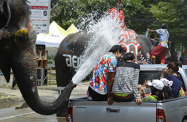 Image showing ASIA THAILAND AYUTTHAYA SONGKRAN FESTIVAL