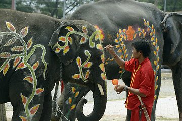 Image showing ASIA THAILAND AYUTTHAYA SONGKRAN FESTIVAL