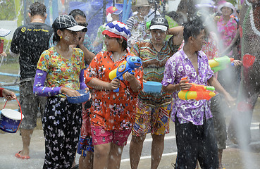 Image showing ASIA THAILAND AYUTTHAYA SONGKRAN FESTIVAL