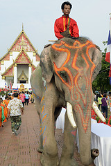 Image showing ASIA THAILAND AYUTTHAYA SONGKRAN FESTIVAL