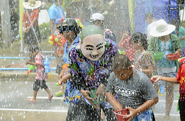 Image showing ASIA THAILAND AYUTTHAYA SONGKRAN FESTIVAL