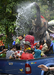 Image showing ASIA THAILAND AYUTTHAYA SONGKRAN FESTIVAL