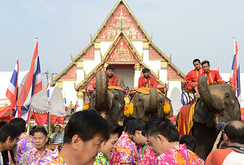 Image showing ASIA THAILAND AYUTTHAYA SONGKRAN FESTIVAL