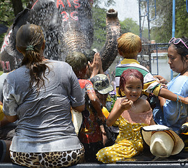 Image showing ASIA THAILAND AYUTTHAYA SONGKRAN FESTIVAL