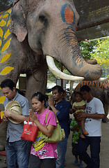 Image showing ASIA THAILAND AYUTTHAYA SONGKRAN FESTIVAL