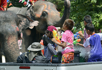 Image showing ASIA THAILAND AYUTTHAYA SONGKRAN FESTIVAL