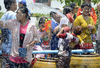 Image showing ASIA THAILAND AYUTTHAYA SONGKRAN FESTIVAL