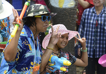 Image showing ASIA THAILAND AYUTTHAYA SONGKRAN FESTIVAL