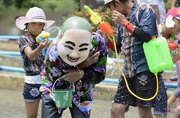 Image showing ASIA THAILAND AYUTTHAYA SONGKRAN FESTIVAL