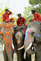 Image showing ASIA THAILAND AYUTTHAYA SONGKRAN FESTIVAL