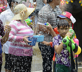 Image showing ASIA THAILAND AYUTTHAYA SONGKRAN FESTIVAL