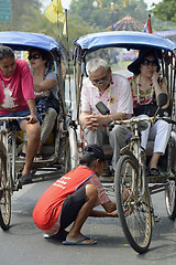 Image showing ASIA THAILAND AYUTTHAYA SONGKRAN FESTIVAL