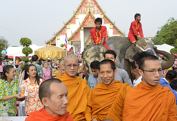 Image showing ASIA THAILAND AYUTTHAYA SONGKRAN FESTIVAL