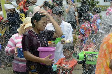 Image showing ASIA THAILAND AYUTTHAYA SONGKRAN FESTIVAL