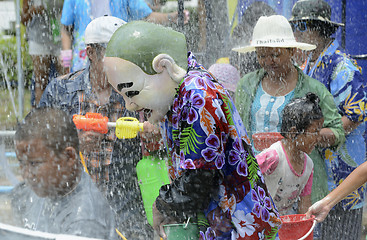 Image showing ASIA THAILAND AYUTTHAYA SONGKRAN FESTIVAL