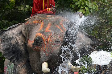 Image showing ASIA THAILAND AYUTTHAYA SONGKRAN FESTIVAL