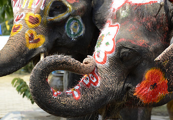 Image showing ASIA THAILAND AYUTTHAYA SONGKRAN FESTIVAL