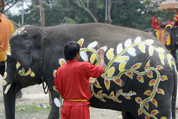 Image showing ASIA THAILAND AYUTTHAYA SONGKRAN FESTIVAL