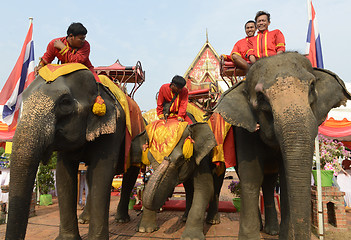 Image showing ASIA THAILAND AYUTTHAYA SONGKRAN FESTIVAL