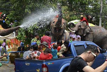 Image showing ASIA THAILAND AYUTTHAYA SONGKRAN FESTIVAL