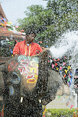 Image showing ASIA THAILAND AYUTTHAYA SONGKRAN FESTIVAL