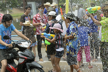 Image showing ASIA THAILAND AYUTTHAYA SONGKRAN FESTIVAL