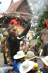 Image showing ASIA THAILAND AYUTTHAYA SONGKRAN FESTIVAL