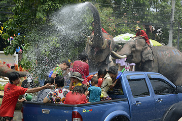 Image showing ASIA THAILAND AYUTTHAYA SONGKRAN FESTIVAL