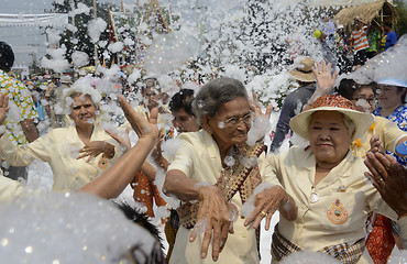 Image showing ASIA THAILAND AYUTTHAYA SONGKRAN FESTIVAL