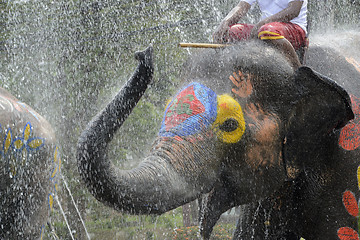 Image showing ASIA THAILAND AYUTTHAYA SONGKRAN FESTIVAL