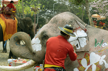 Image showing ASIA THAILAND AYUTTHAYA SONGKRAN FESTIVAL