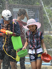 Image showing ASIA THAILAND AYUTTHAYA SONGKRAN FESTIVAL