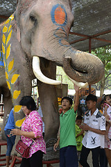 Image showing ASIA THAILAND AYUTTHAYA SONGKRAN FESTIVAL