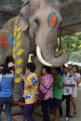 Image showing ASIA THAILAND AYUTTHAYA SONGKRAN FESTIVAL