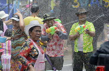 Image showing ASIA THAILAND AYUTTHAYA SONGKRAN FESTIVAL