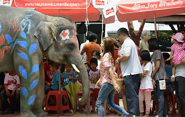 Image showing ASIA THAILAND AYUTTHAYA SONGKRAN FESTIVAL